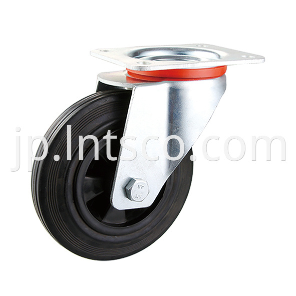 Swivel Industrial Plastic Core Rubber Casters